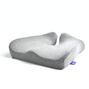C CUSHION LAB Patented Pressure Relief Seat Cushion for Long Sitting Hours on Office/Home Chair, Car, Wheelchair - Extra-Dense Memory Foam for Hip, Tailbone, Coccyx, Sciatica - Light Grey