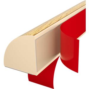 Flexible Quarter Round Molding, Mini Peel and Stick Rubber Trim Moulding(240Inch) (Wood Grain)