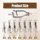 Woodworking Square Hole Drill Bits with Adapter, 1/4, 5/16, 3/8, 2/5, 1/2, 9/16, 5/8 Wood Mortising Chisel Set Wood Square Hole Mortising Chisel Drill Bit for Mortising Machines