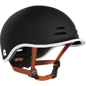 Retrospec Remi Adult Bike Helmet for Men & Women - Bicycle Helmet for Commuting, Road Biking, Skating with Adjustable Dial, Matte Black With Adjustable Dial, Medium 57-59cm