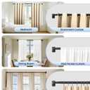 Wrap Around Curtain Rods for Windows 28 To 48 Inches, Total Blackout Curved Curtain Rod for Room Darkening, Adjustable Heavy Duty Window Treatment Rods for Bedroom & Living Room, Matte Black