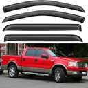 Window Visors Rain Guards for 2004 2005 2006 2007 2008 Ford F150 SuperCrew, Out-Channel Window Vent Wind Deflectors Visors Shades for 06 07 08 Lincoln Mark LT