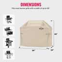 Grillman Grill Cover, BBQ Outdoor Grill Covers, Charcoal, Gas Grills, Waterproof, Rip-Proof, Weather-Resistant, Anti-UV, Barbecue Cover for Weber, Genesis, Charbroil, Nexgrill, etc (Tan, 58 Inch)