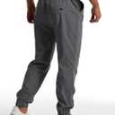 YAXHWIV Men's Casual Joggers Pants Cotton Drawstring Twill Cargo Pants Lightweight Tapered Track Jogging Sweatpants (Gray, XL)