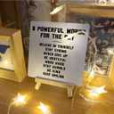 Positive Energy Decor Sign, Inspirational Decor for Office Home Room, Positive Office Desk Decor, Positive Inspirational Gifts for Women Men, Motivational Gifts, 8 Powerful Words For The Day