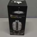 20-Stage Shower Filter, Removes Chlorine and Fluoride, Softens Water, Moisturizes Skin, Comes with Two Cartridges
