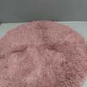 Blush Pink Fluffy Round Rug 4Ft for Bedroom, Fuzzy Furry Circle Area Rugs for Kids Room Decor Aesthetic, Shaggy Circular Carpet for Girls Nursery Dorm Baby Teen, Cute Neutral Dusty Rose Mauve Rug