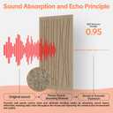 Tao.space Acoustic 6 Pack Soundproof wall Shape Cutting Panels, 47.2 x 23.6 x 0.4 Self-Adhesive Noise Reduction Wall Panels for Office, Home Theater, Recording Studio,Camel