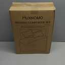 MUXHOMO 7 Pieces King Comforter Set, Soft Bed in a Bag King Size, All Season Bedding Set with Comforter, Flat Sheet, Fitted Sheet, Pillowcases & Shams, Ivory