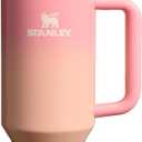 STANLEY Quencher H2.0 Tumbler with Handle and Straw 40 oz | Flowstate 3-Position Lid | Cup Holder Compatible for Travel | Insulated Stainless Steel Cup | BPA-Free | Pink Mesa Sunset
