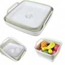 Collapsible Wash Basin for Baby Bottles - 2.4 Gallons Portable Wash Bin for RV Camping Sink, Space-Saving Dish Tub (Green)