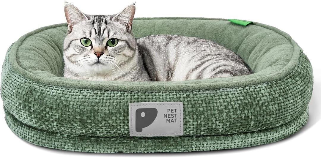 Orthopedic Dog Bed for Puppy & Cats,Dog Sofa Bed with Egg Crate Foam Four Sided Dog Couch Beds with Removable Cover & Non-Slip Bottom Green M (Medium (20 x 18 Inch))