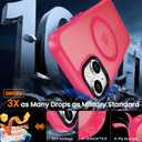 2 x DEERLAMN Magnetic Matte Case for iPhone 15 with Screen Protector, [Compatible with MagSafe][Military Grade Drop Protection] Slim Translucent Shockproof Protective Phone Cover, Hot Pink