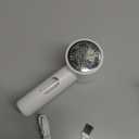 Fabric Shaver, Lint Remover Rechargeable, Electric Portable Sweater Defuzzer with 3 Speeds, 6 Leaf Blades, Digital LED Display to Remove Pilling for Clothes, Furniture, Sweater, Couch, Blanket (White)