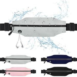 Slim Running Belt For Men and Women Waist Fanny Pack Phone Holder Pouch Bag Reflective Zipper Pocket Workout Cycling Fitness