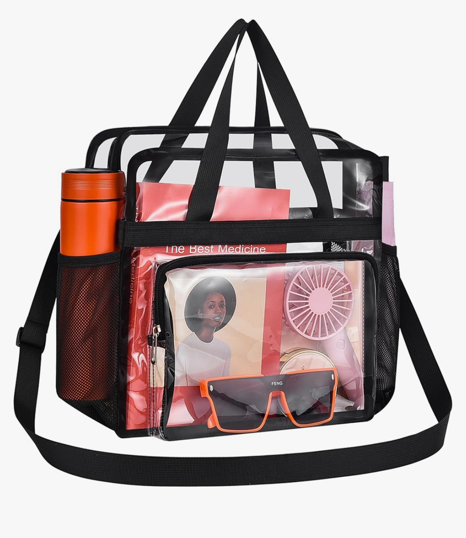 Clear Tote Bag Clear Bag Stadium Approved 12x6x12 Stadium Bag for Work, Sports Games,Gym
