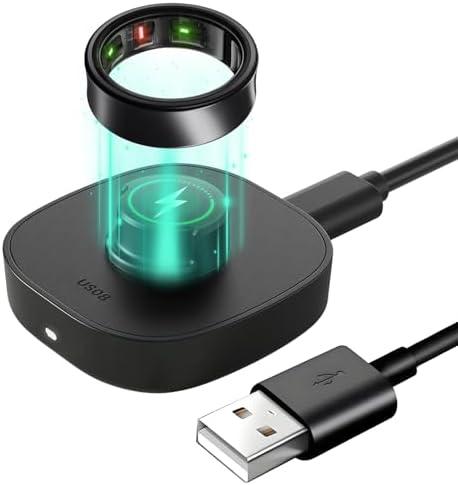 sylacor Compatible with Oura Ring Gen 3 Charger, Fast Charging Dock with USB-C Cable for Ring Gen 3 Horizon/Heritage (Size 8)