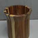 Wooden Utensil Holder for Countertop, 360 Rotating Kitchen Utensil Holder, 7.2"x 6" Large Acacia Wood Crock, Farmhouse Kitchen Decor