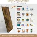 Forbena Rustic Wood Floating Shelves for Wall Set of 3, 24 Inches Long Wooden Hanging Shelves for Bedroom Books, Large Wall Mounted Shelves for Kitchen, Living Room, Closet Storage(Dark Brown), 23.6 Inch