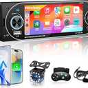 5.1" Single Din Bluetooth Car Stereo Wireless CarPlay Radio Android Auto | IPS Touchscreen, FM/AM/RDS radio, USB Type-C fast charging, 4×45W car audio, backup camera, fit most single din vehicles