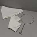 WMKGG Ultra Fine Reusable Filter Bags with Stainless Steel Handle for Nut Milk, Coffee, Milk, Butter, Juices and Fresh Cheese (Medium Size)