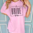 Bride Shirt Bachelorette Crew Shirts - Oversized Future Mrs Bride to Be Tshirt Bridal Party Wedding Casual Tee Tops (M)