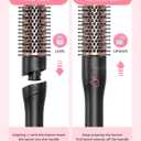 Lopeie 5 in 1 Wand Curling Iron Set, Hair Styling Tools with Thermal Brush and 4 Interchangeable Ceramic Barrels from 1/2 to 1 1/2 inch, Fast Heating, Dual Voltage Hair Curler, Mothers Day Gifts