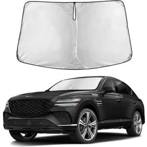 Autovir Windshield Sun Shade Fit for 2021-2023 2024 2025 Genesis GV80 | Sunshade, Front Car Window Shades Sun Visor, Blocks UV Rays & Heat, Car Accessories