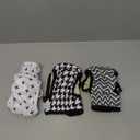 Langsprit Washable Female Dog Diapers (3 Pack) - No Leak Reusable Diapers for Doggy Female in Period - Highly Absorbent Dog Heat Panties with Adjustable Snaps (Small, Black and White)