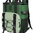 Large Backpack Cooler,40 Cans Leak Proof & Waterproof & Insulated Cooler Backpack, Soft Cooler Bag for Men & Women, Ice Chest for Camping,Beach,Picnic,Lunch,Travel,Fishing, Green