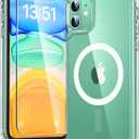 TAURI for iPhone 11 Phone Case Clear [Compatible with Magsafe], with 2X HD Screen Protector, [Military Grade Drop Protection] Shockproof Slim Case for iPhone 11 Case 6.1 inch