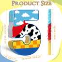 Hungdao Toy Inspired Birthday Piata for Kids Cartoon Cow Number Piata Decorations Summer Cartoon Game with Stick Red Scarf Blue Sky Cloud Boys Girls Baby Shower Farm Party Favor(Number 5)