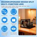 Big Screen Phone Magnifier,Screen Magnifier for Cell Phone,HD Screen Expander for Movies and Videos, Portable Magnifying Screen for Travel,Screen Magnifier Compatible with All Phones (12in, Black)