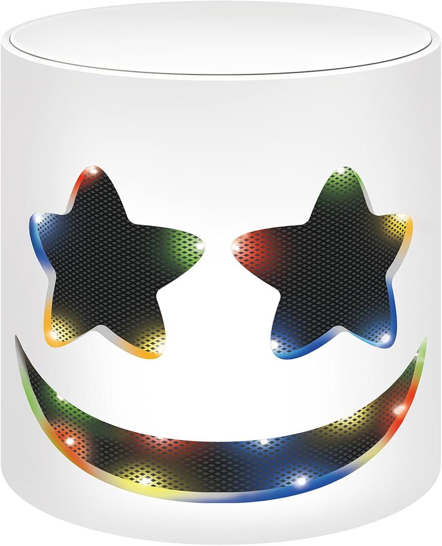 Halloween LED DJ Mask, Music Festival Halloween Party Christmas Costumes Cosplay Light Up Full Head Mask Helmet Toys, Suitable For Men And Women, Party Supplies