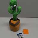 Pbooo Dancing Talking Cactus Mimicking Toy,Talking Repeat Singing Sunny Cactus Toy 120 Pcs Songs for Baby 15S Record Your Sound Sing+Dancing+Recording+LED