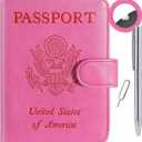 Airtag Passport Holder Cover Wallet RFID Blocking, Travel Essentials