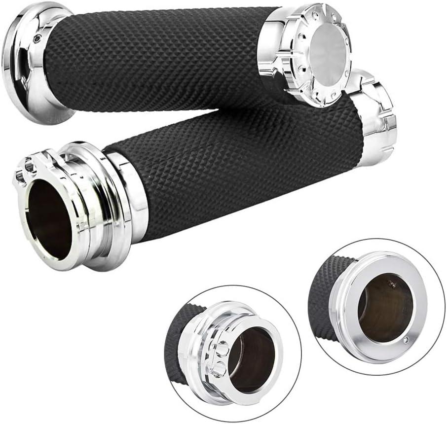 Benlari 1 Inch Motorcycle Hand Grips Handlebar Grips Cable Throttle Compatible for Harley Davidson Sportster Touring Dyna Softail Street Glide 883 1200