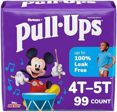 Pull-Ups Boys' Potty Training Pants, Size 4T-5T Training Underwear (38-50 lbs), 99 Count (3 Packs of 33)
