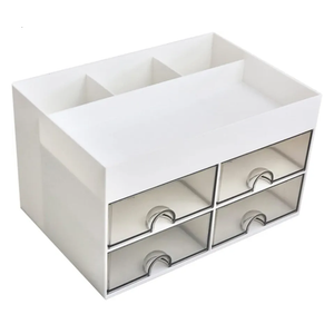 Multi Functional Drawer Type Storage Case Desktop Organizer for Cosmetics Stationery Items Easy to Clean Space Saving Design for Tidy Spaces