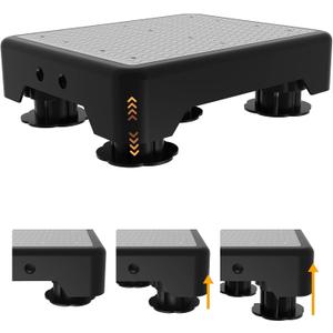 Adjustable Step Stool for Adults, Toddler Step Stools, 600 LBS Capacity Non-Slip Safety Step Platform for Elderly and Kids, Portable Stair Assist for Cars, Bedside, Kitchen, and Shower, Grey