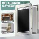 3-Flaps Insulated Aluminum Dog Door for Wall, Pets Up to 110 lb, Large