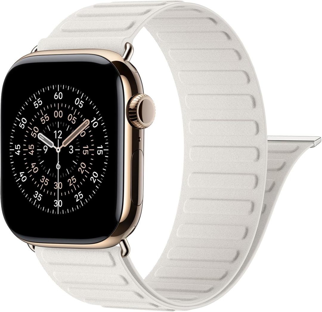 Patented Magnetic Link Sport Band Compatible with Apple Watch Bands Men 44mm 45mm 46mm 49mm 42mm 41mm 40mm 38mm Women, Nylon Sport Loop Strap for iWatch Ultra 3 2 1 SE Series 11 10 9 8 7 6 5 4 3 2 1