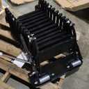 12 Steps Wall-Mounted Folding Stairs for Attic, Attic Ladder Pull Down System with Retractable Handrail& Pull Rod, Anti-Slip Steps, Attic Stairs for Home(Black, Applicable Height 9.6-10ft)