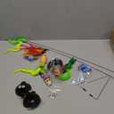 HONGDDY Cat Toys, 14Pcs 4 in 1 Indoor Adult Cat Interactive Toys, Hanging Door Kitten Wand with Suction Cup Removable Feathers Balls Mice Butterfly Streamers