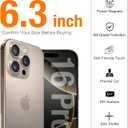 TORRAS for iPhone 16 Pro Case Translucent Matte Black | Compatible with MagSafe, Military Grade Drop Protection, Stronger Magnetic, Shockproof Airbag, Camera Control, Color Buttons, Slim Anti-Scratch
