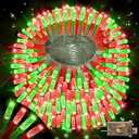 XURISEN Upgraded 403FT 1000 LED Christmas Lights Outdoor, Super Long String Lights 8 Modes & Memory Timer Plug in Fairy Lights for Home Xmas Tree Party Wedding Decor -Red and Green