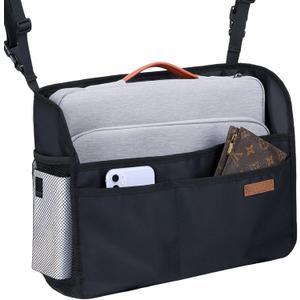 WLLWOO WLLWOO Car Net Pocket Handbag Holder Between Seats Back Storage Organizer Purse Holder for Console Front Seat Storage Barrier (Nylon)