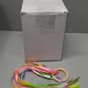 Junkin Ribbon Rings Hand Kite Waldorf Toys Dancing Wrist Ribbons Rainbow Streamers with Wood Ring Educational Toy for Playroom Dancing Birthday Party Gift(Rainbow,48 Pcs)