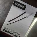 RENGENG Light Up Sword, 40 Inches Rechargeable Plastic Replica with Belt & Stand, Sword with Original Texture (Agatsuma Zenitsu)