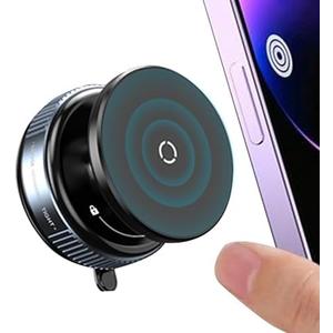 Vacuum Phone Mount, Magnetic Stand Holder, 360 Rotatable Mobile Support, Hands-Free Viewing Accessory, Dashboard Phone Mount Tool, Stand for Smartphone Vehicle Windshield RV Home Gym Mirror